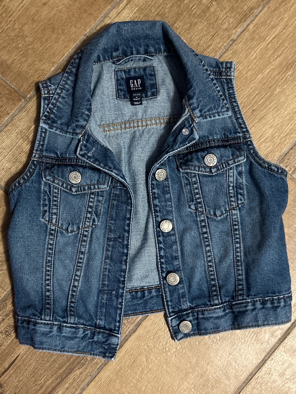 GAP Kids Blue Denim Vest
